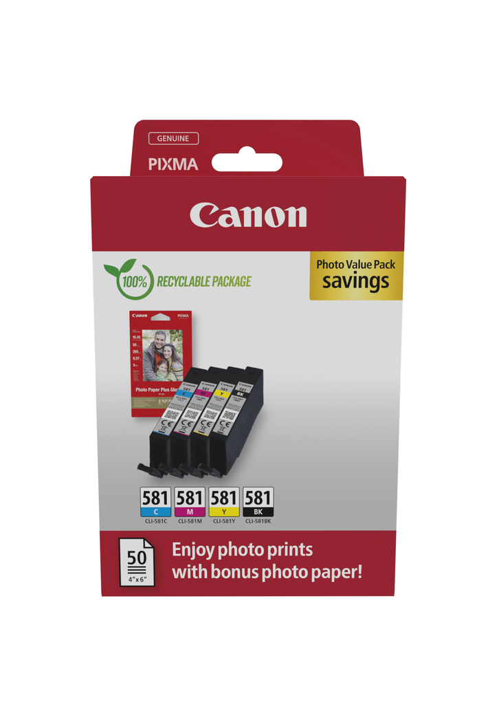 [2106C006] Pack Canon CLI-581 / 2106C006 4 couleurs