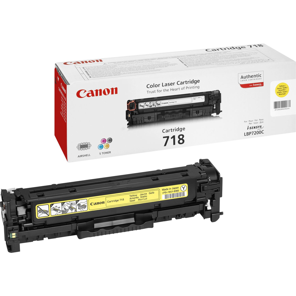 Toner Canon 718 / 2659B002 jaune, 2 900 pages