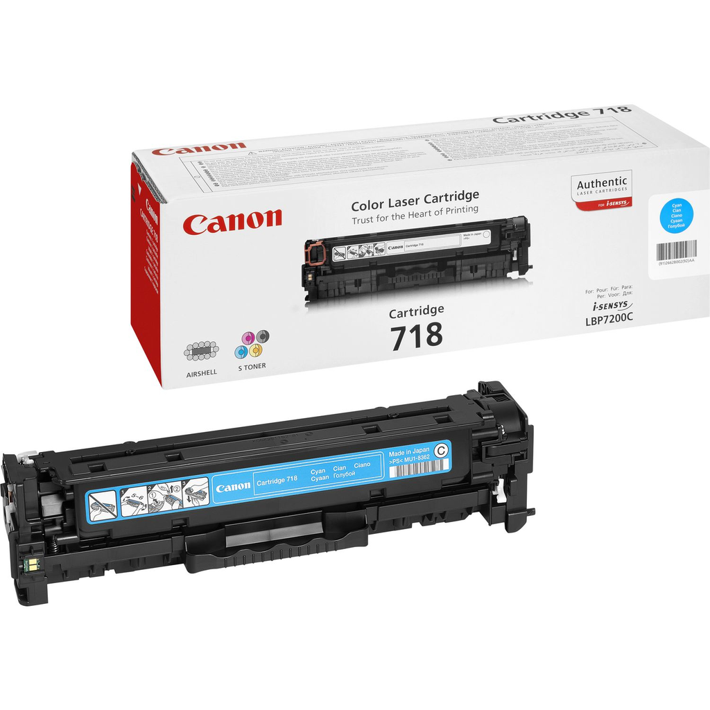 Toner Canon 718CP / 2661B014 Cyan, 2.900 Seiten