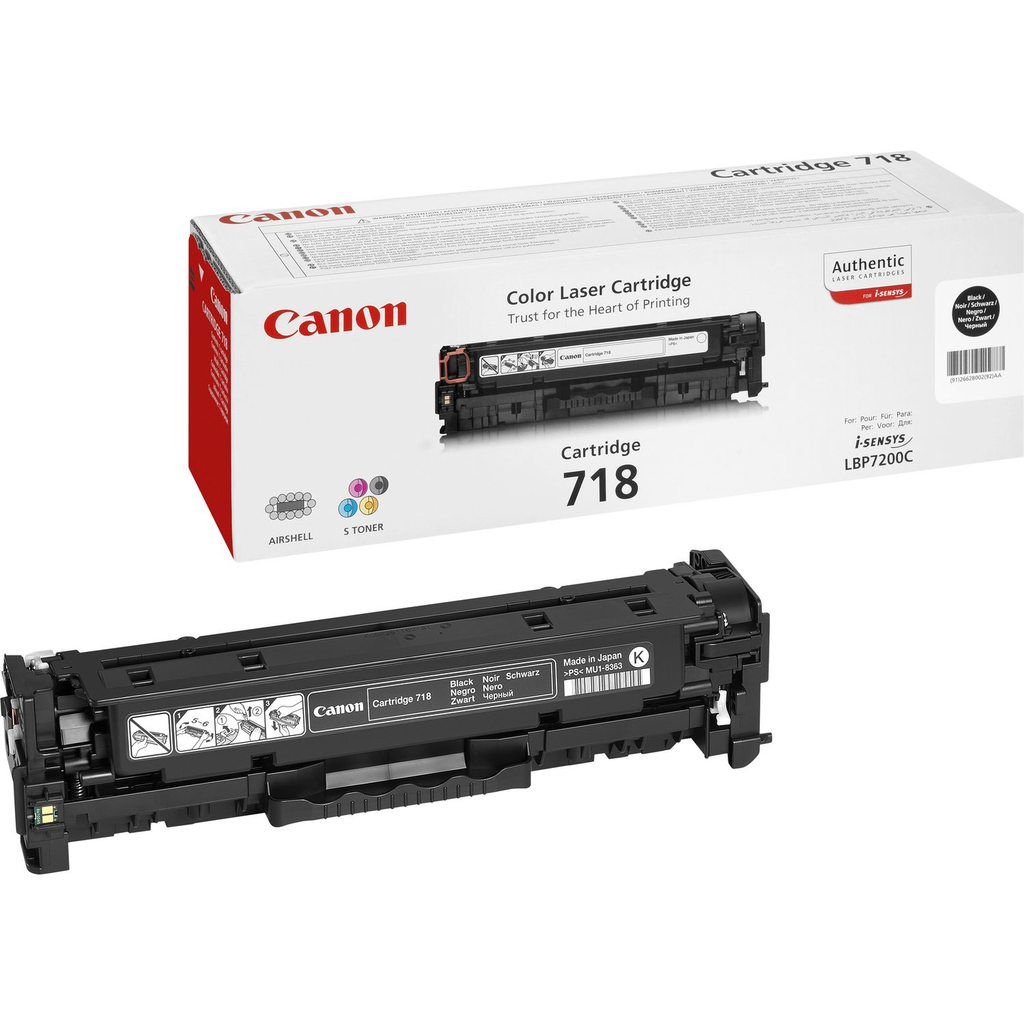 Canon 718 / 2662B002 black toner, 3,400 pages