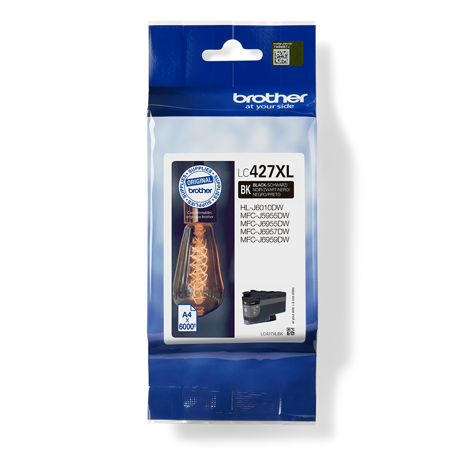 [LC427XLBK] Brother Tintenpatrone LC-427XLBK / LC427XLBK Schwarz XL, 6.000 Seiten