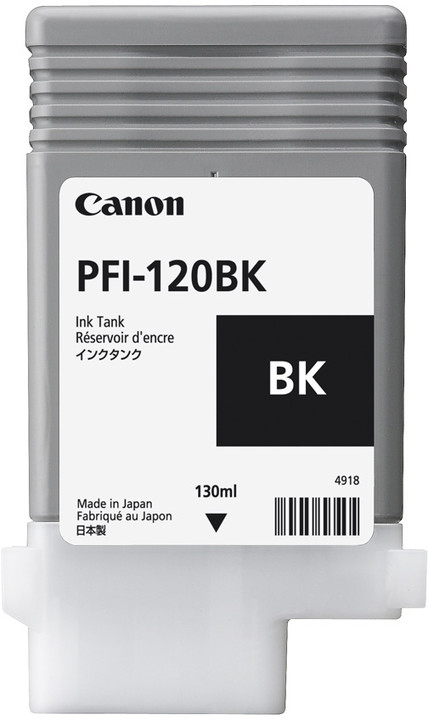 Cartouche d'encre Canon PFI-120BK / 2885C001 noire, 130 ml