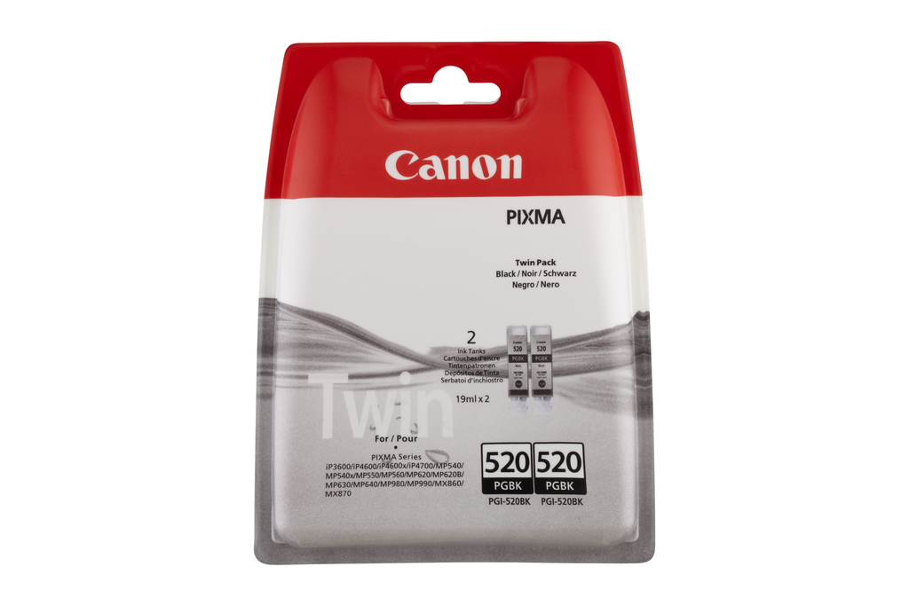 2er-Pack Tintenpatronen Canon PGI-520 / 2932B012 Schwarz