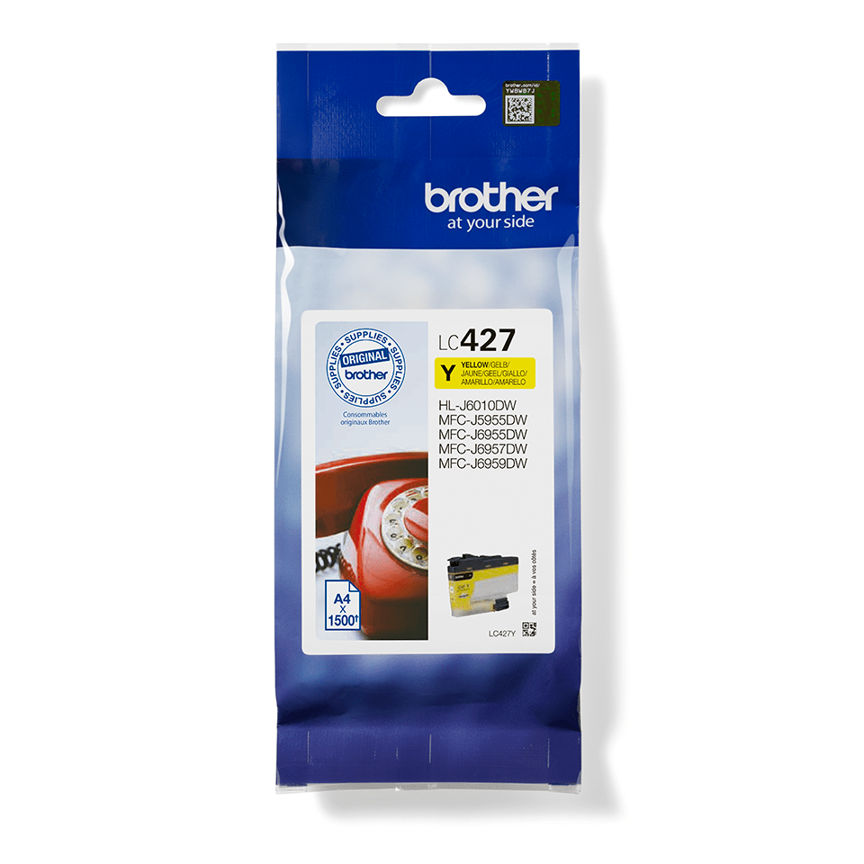 [LC427Y] Brother Tintenpatrone LC-427Y / LC427Y Gelb, 1.500 Seiten