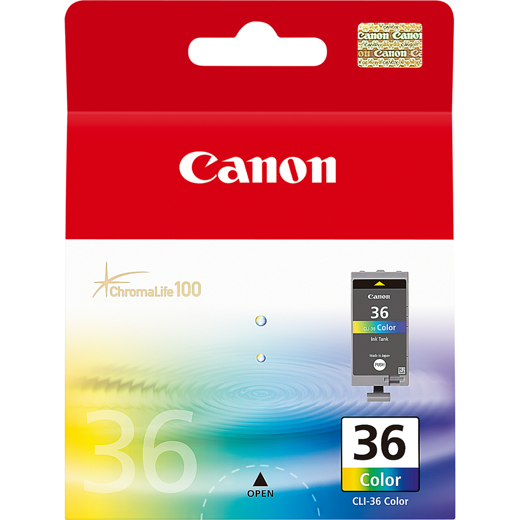 [1511B001] Cartouche d'encre Canon CLI-36 / 1511B001 3 couleurs, 249 pages