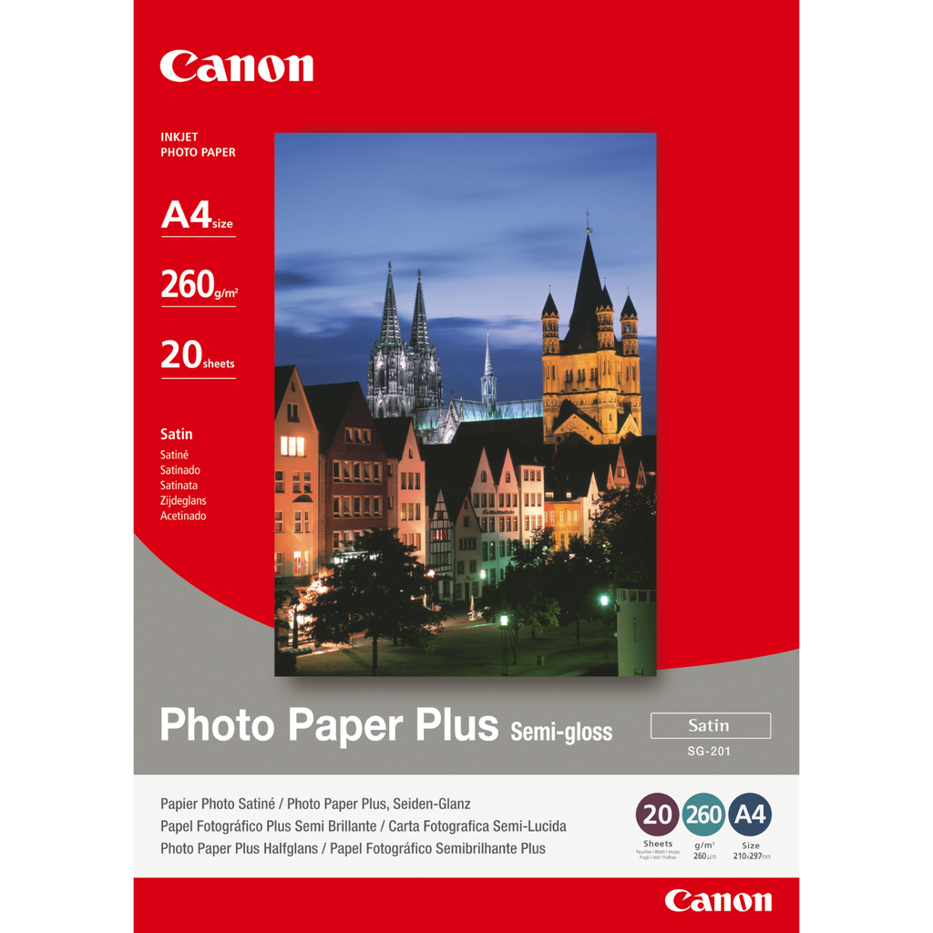 Papier photo Canon SG-201 / 1686B021, A4, 20 feuilles