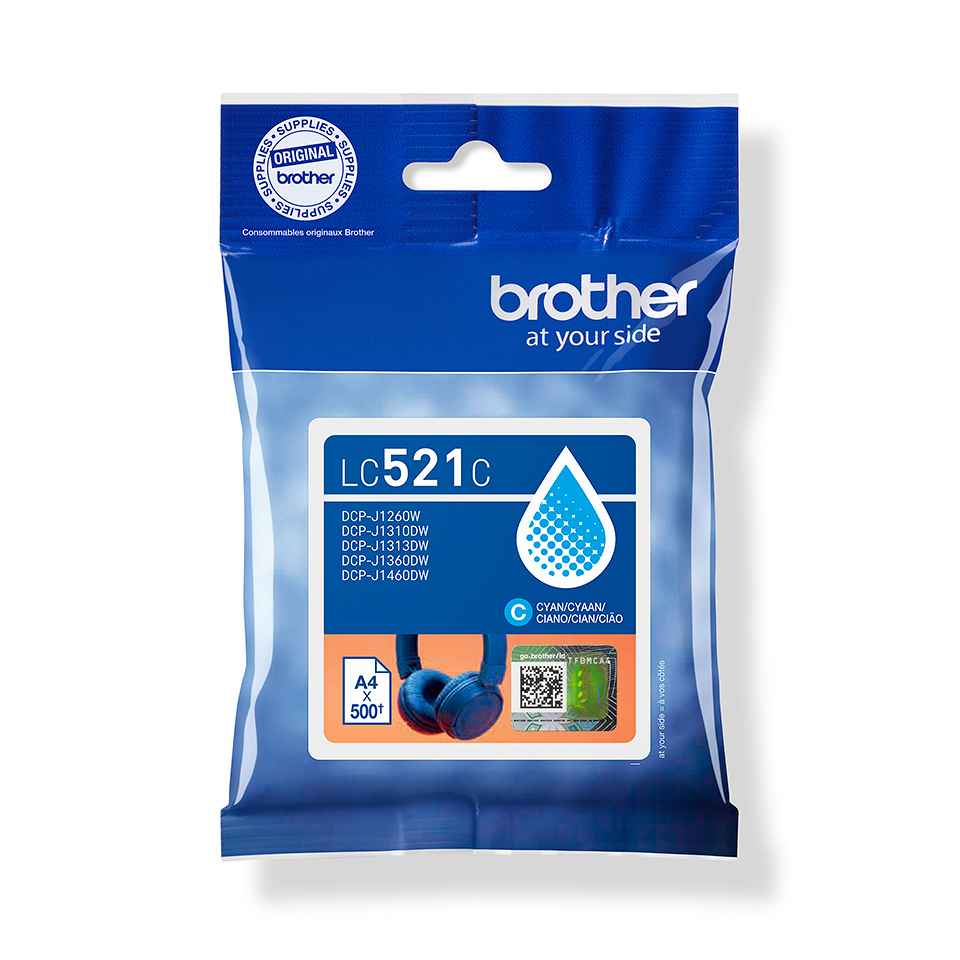[LC521C] Brother LC-521C / LC521C cyan ink cartridge, 500 pages