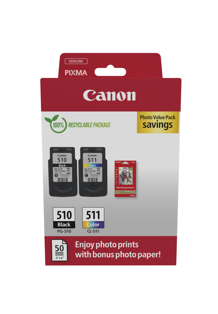 Multipack Tintenpatronen Canon PG-510/CL-511 / 2970B017, 4 Farben