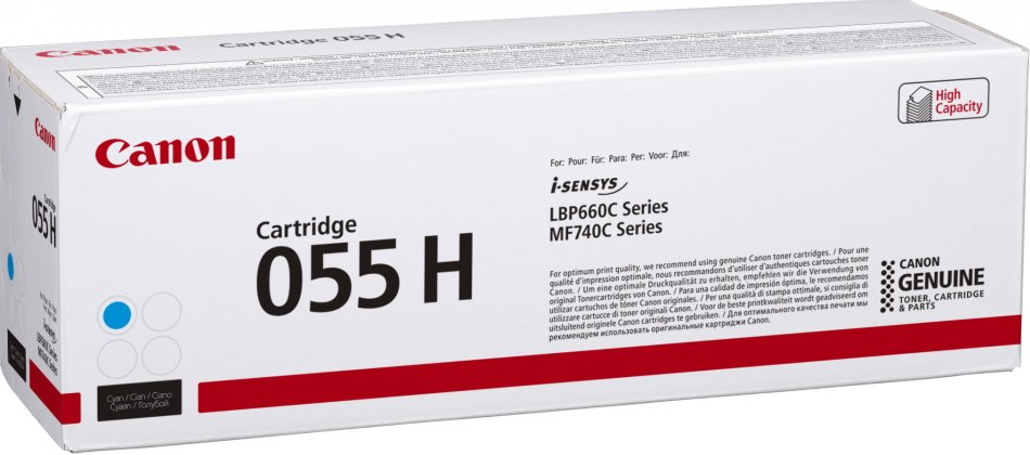 Canon 055H / 3019C002 cyan XL toner, 5,900 pages
