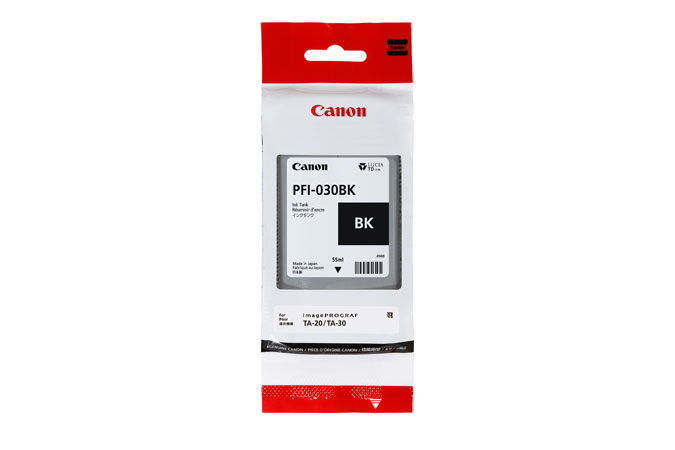 Cartouche d'encre Canon PFI-030BK / 3489C001 noire, 55 ml