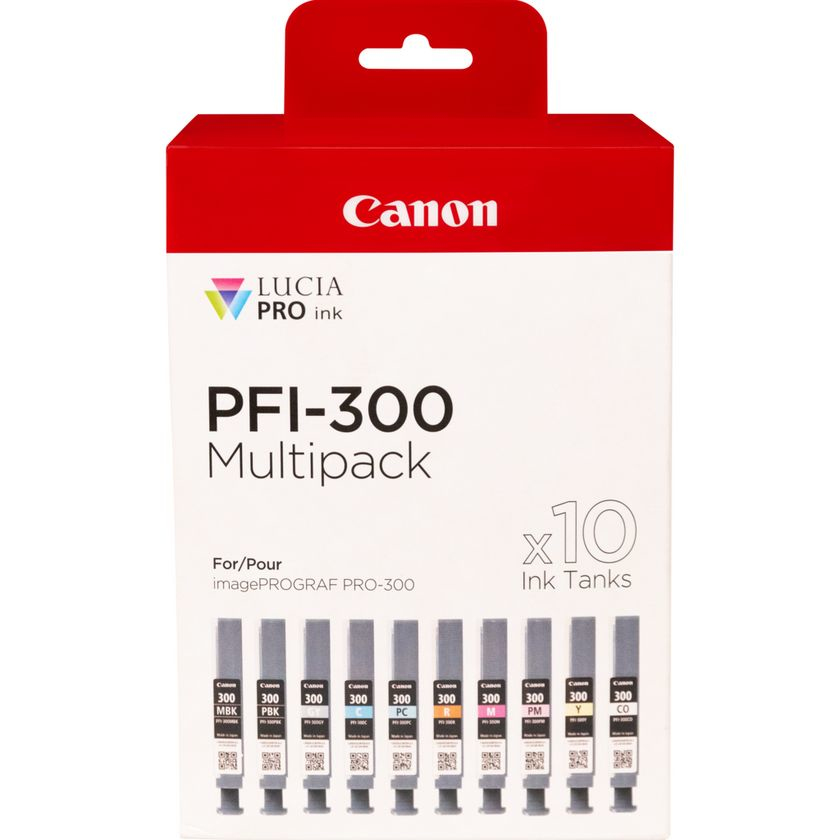 Pack Canon PFI-300 / 4192C008, 10 cartouches