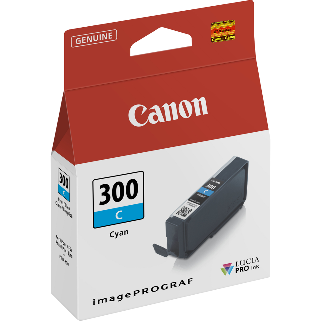 Tintenpatrone Canon PFI-300 / 4194C001 Cyan, 735 Seiten