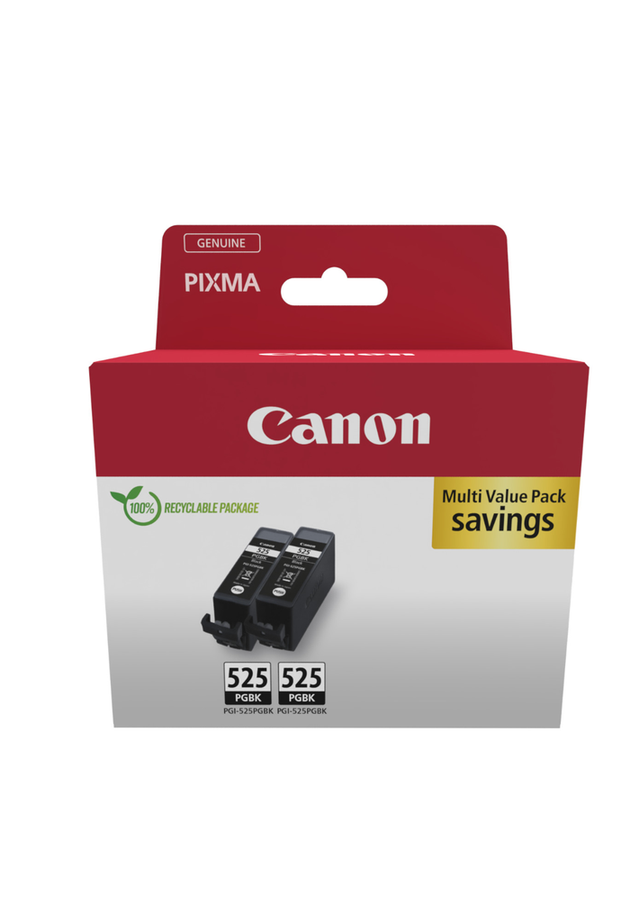 Canon PGI-525 / 4529B017 black ink 2-pack, 2 x 682 pages