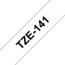 Ruban laminé Brother TZe-141 / TZE141, noir sur transparent, 18 mm x 8 m