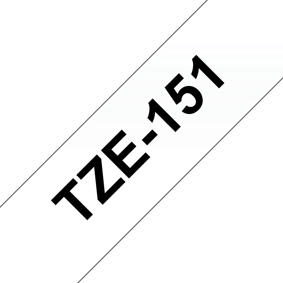 Brother TZe-151 / TZE151 laminated tape, black on clear, 24 mm x 8 m