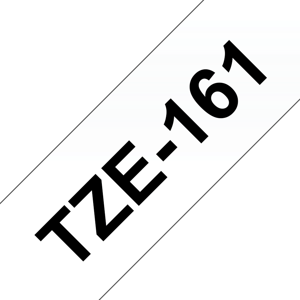 [TZE161] Brother Schriftband laminiert TZe-161 / TZE161, schwarz auf transparent, 36 mm x 8 m