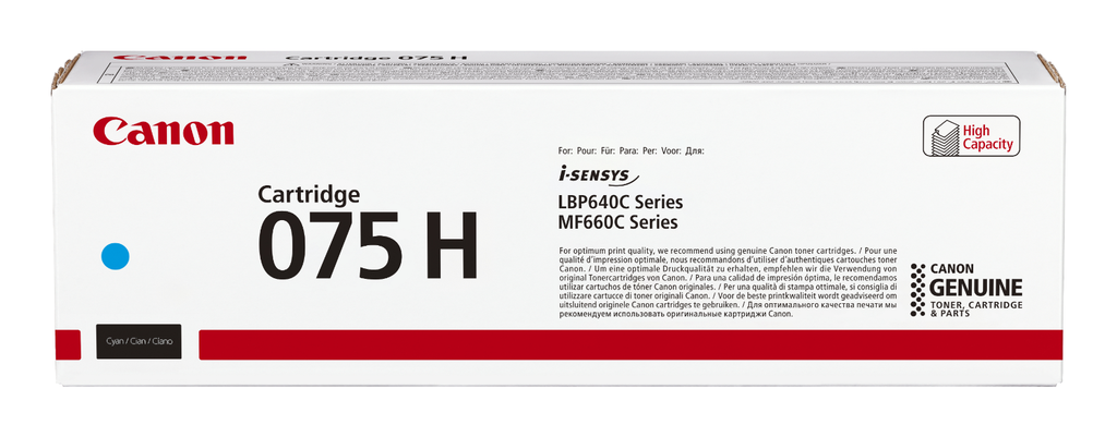 Canon 075H / 6368C002 cyan XL toner, 2,500 pages