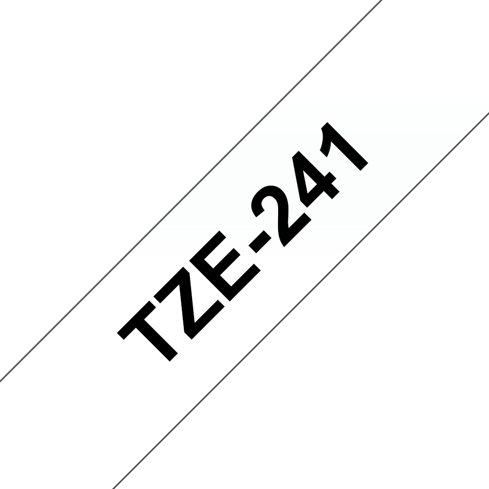 Brother Schriftband laminiert TZe-241 / TZE241, schwarz auf weiß, 18 mm x 8 m