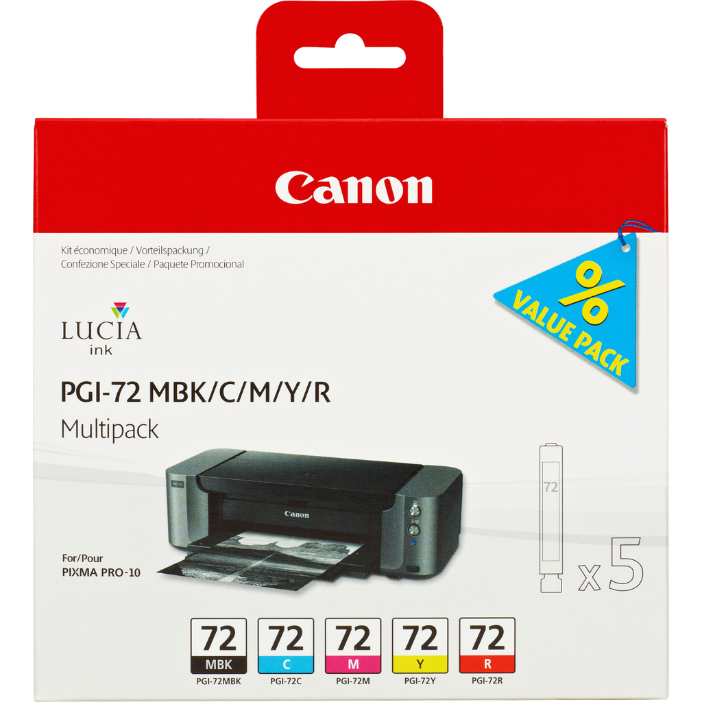 Pack Canon PGI-72 / 6402B009, 5 cartouches