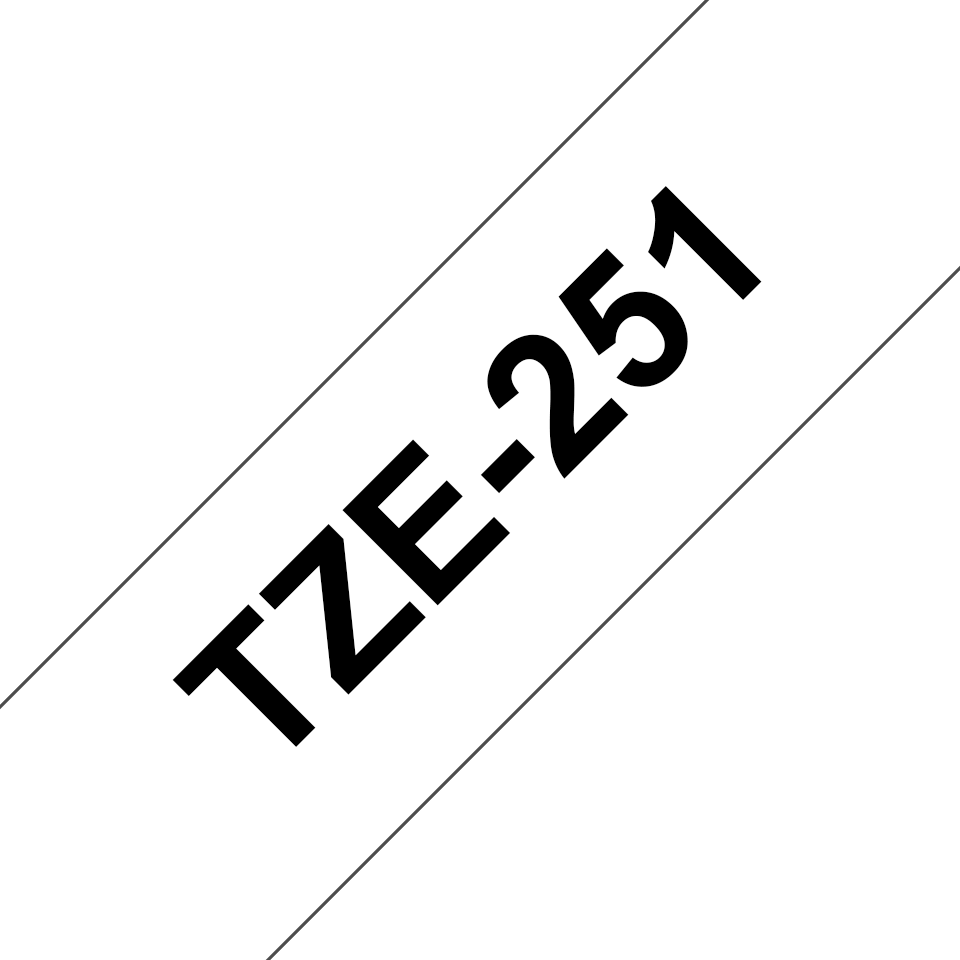 Brother TZe-251 / TZE251 laminated tape, black on white, 24 mm x 8 m