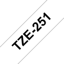 Ruban laminé Brother TZe-251 / TZE251, noir sur blanc, 24 mm x 8 m