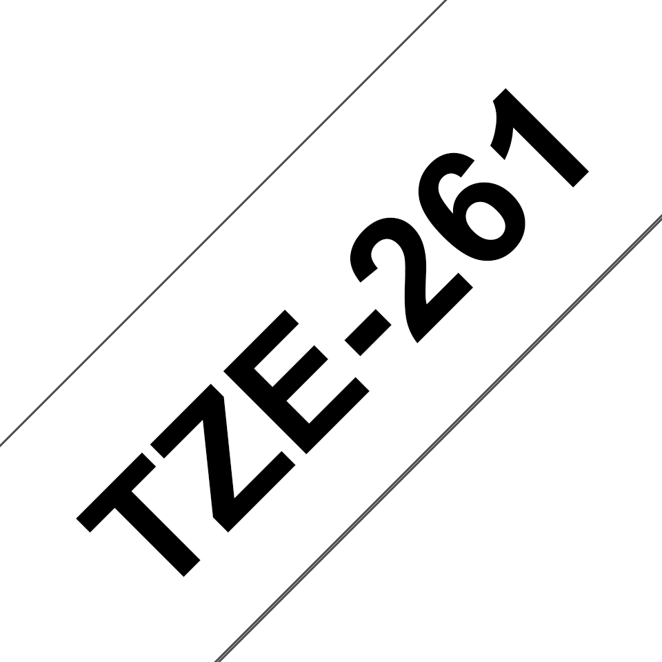 Ruban laminé Brother TZe-261 / TZE261, noir sur blanc, 36 mm x 8 m
