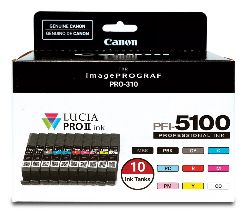 Pack Canon PFI-5100 / 6951C009, 10 cartouches