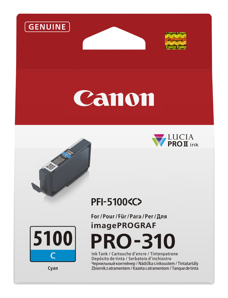 Cartouche d'encre Canon PFI-5100 / 6953C001 cyan, 144 ml