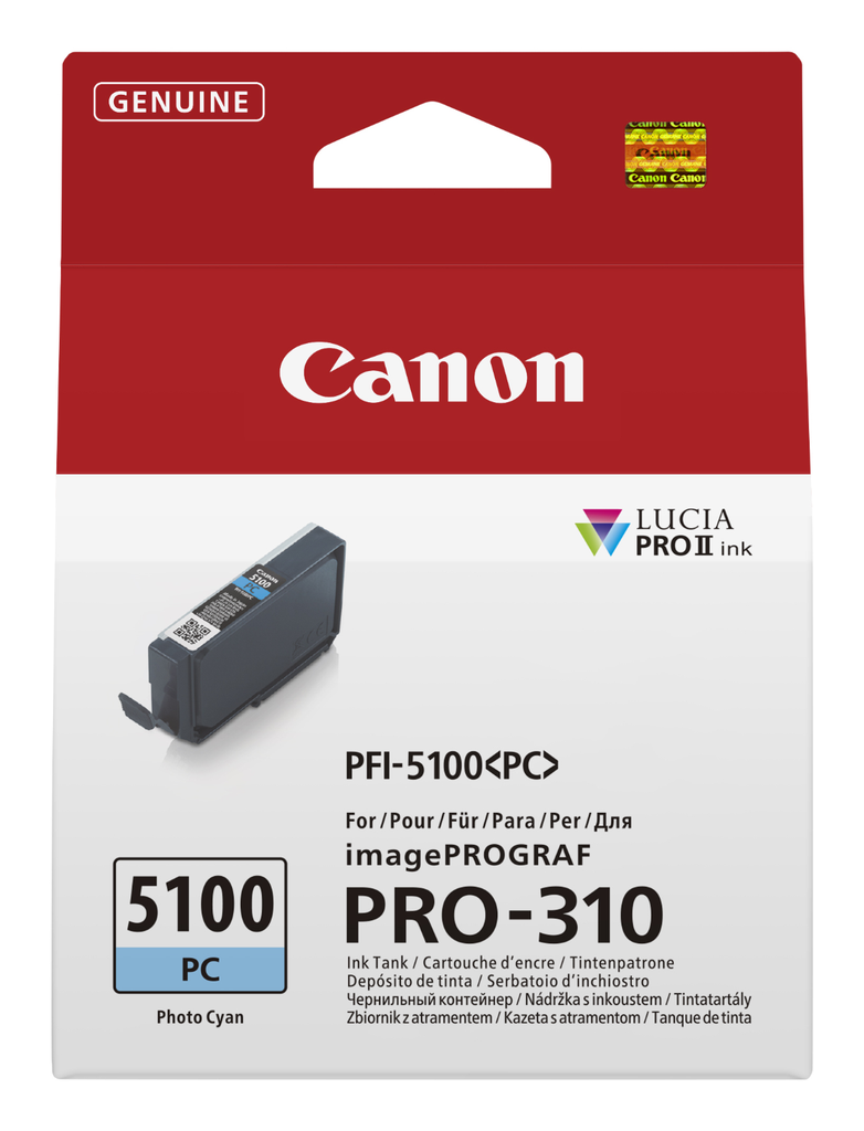 Cartouche d'encre Canon PFI-5100 PC / 6956C001 cyan photo, 144 ml