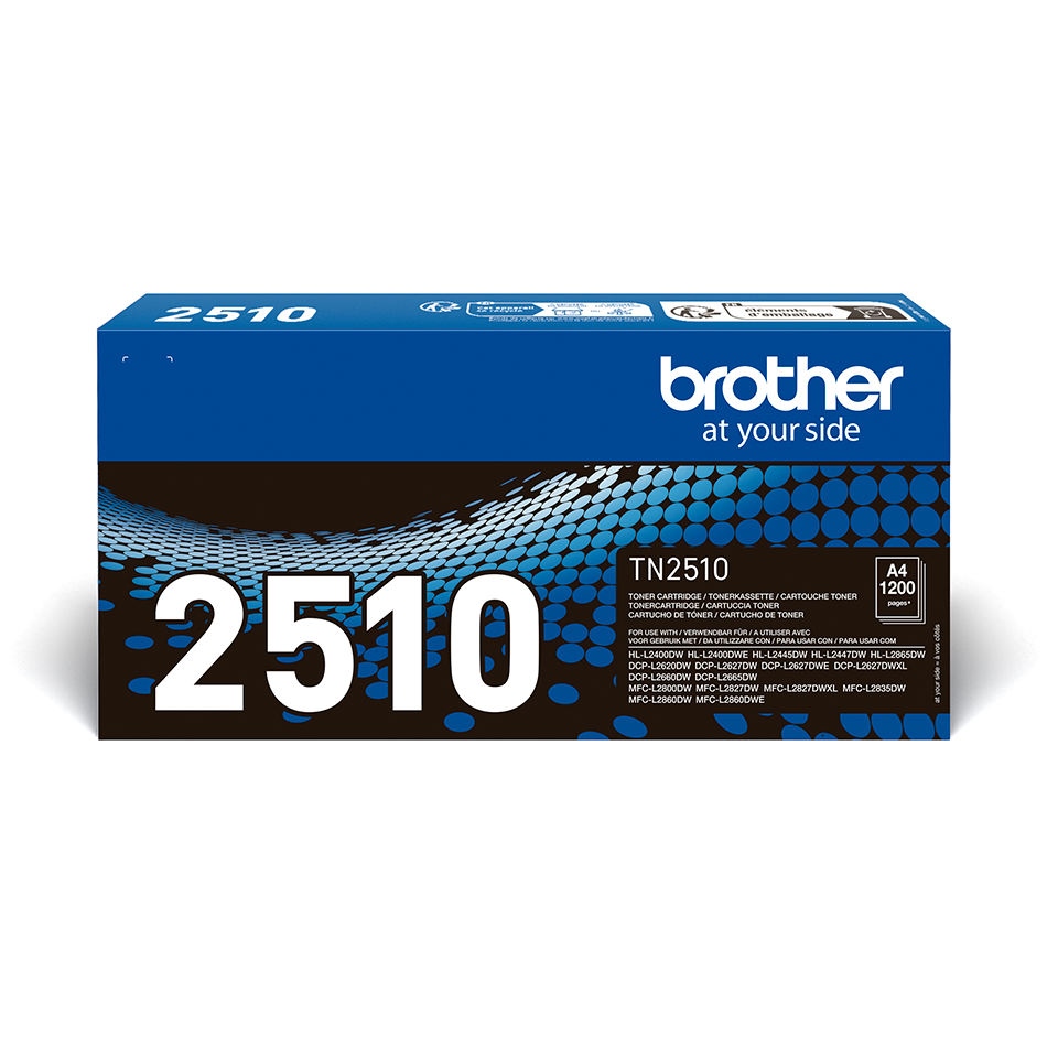 Toner Brother TN-2510 / TN2510 noir, 1 200 pages