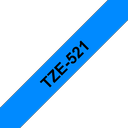 Brother TZe-521 / TZE521 laminated tape, black on blue, 9 mm x 8 m