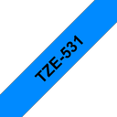 Brother TZe-531 / TZE531 laminated tape, black on blue, 12 mm x 8 m