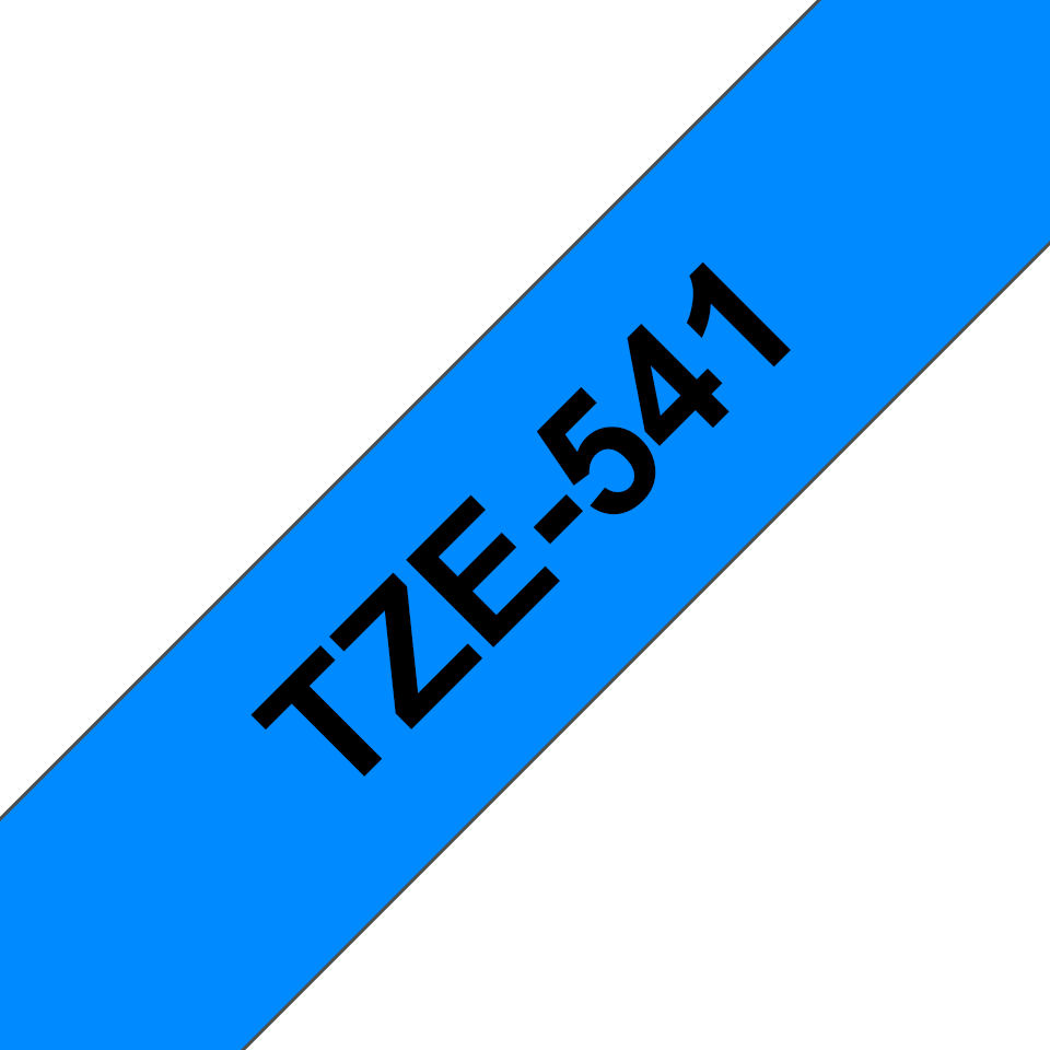 [TZE541] Brother TZe-541 / TZE541 laminated tape, black on blue, 18 mm x 8 m