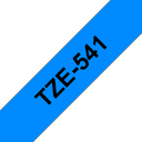 Ruban laminé Brother TZe-541 / TZE541, noir sur bleu, 18 mm x 8 m