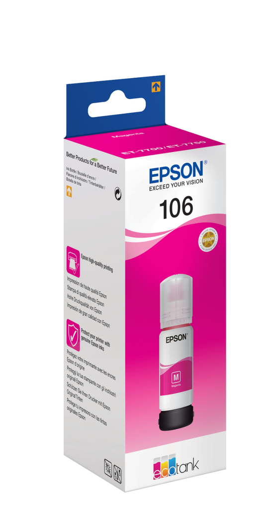 [C13T00R340] Epson 106 / C13T00R340 magenta ink bottle, 70 ml