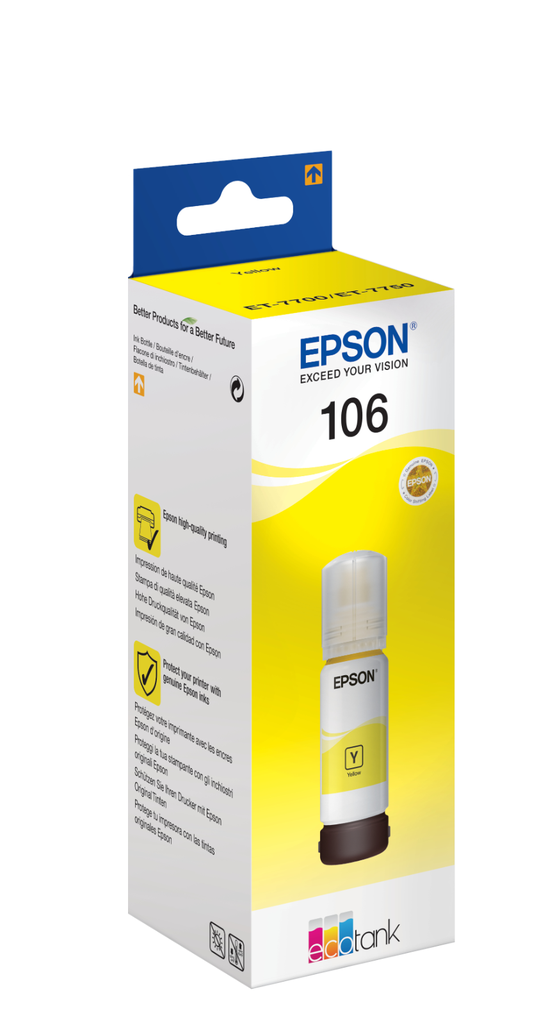 [C13T00R440] Tintenflasche Epson 106 / C13T00R440 Gelb, 70 ml