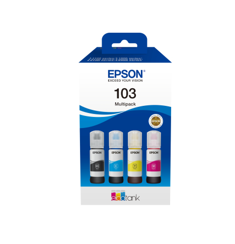 [C13T00S64A] Multipack Tintenpatronen Epson 103 / C13T00S64A, 4 Farben, 4.500 Seiten