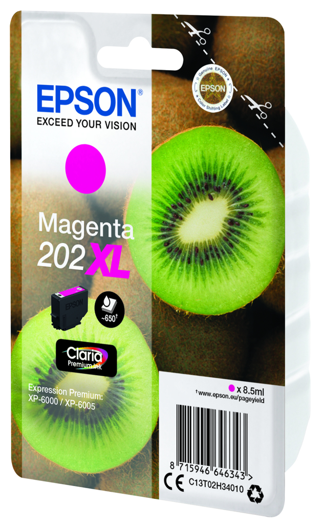 [C13T02H34010] Epson 202XL / C13T02H34010 magenta XL ink cartridge, 650 pages