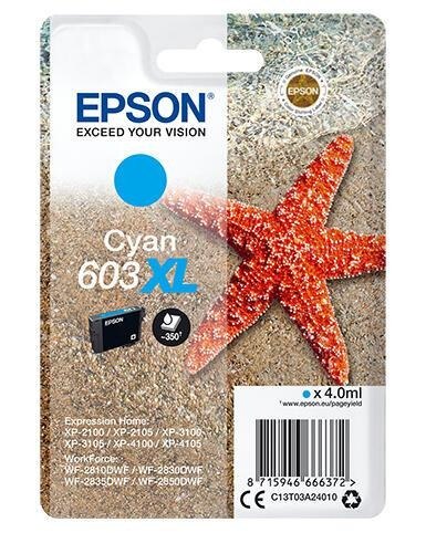Cartouche d'encre Epson 603XL / C13T03A24010 cyan, 4 ml