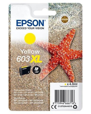 Tintenpatrone Epson 603XL / C13T03A44010 Gelb XL, 4 ml