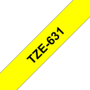 Brother TZe-631 / TZE631 laminated tape, black on yellow, 12 mm x 8 m