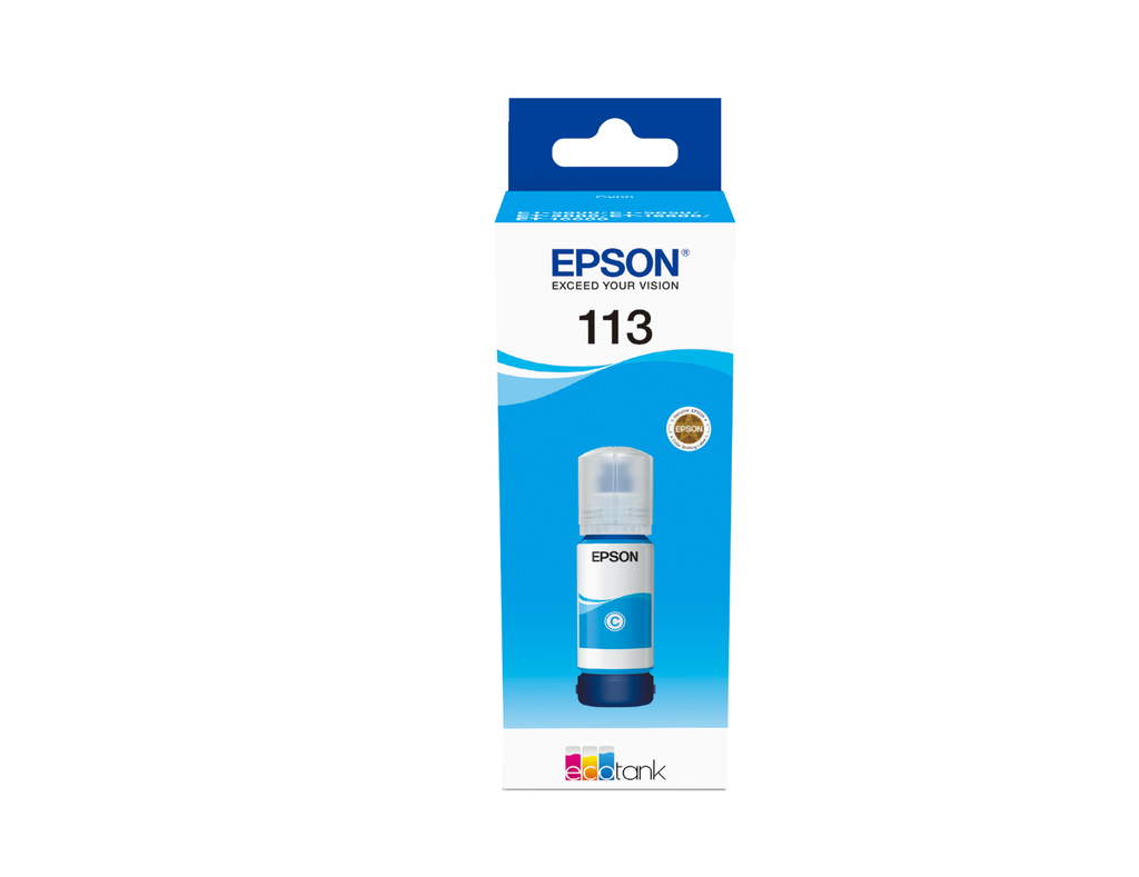 [C13T06B240] Bouteille d'encre Epson 113 / C13T06B240 cyan, 6 000 pages