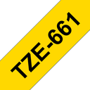 Ruban laminé Brother TZe-661 / TZE661, noir sur jaune, 36 mm x 8 m