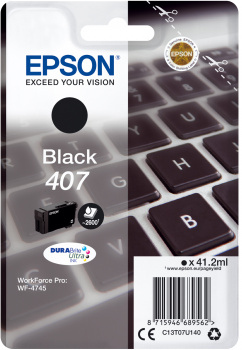[C13T07U140] Tintenpatrone Epson 407 / C13T07U140 Schwarz, 2.900 Seiten