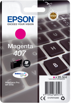 [C13T07U340] Tintenpatrone Epson 407 / C13T07U340 Magenta, 1.900 Seiten