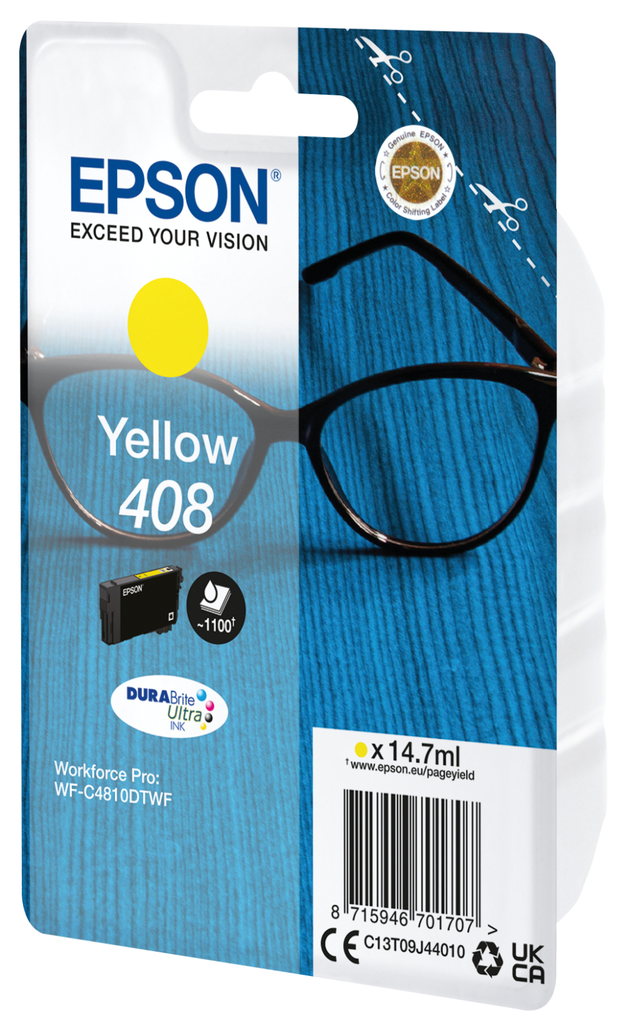 [C13T09J44010] Epson C13T09J44010 yellow ink cartridge, 1,100 pages