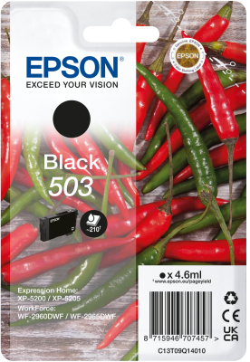 [C13T09Q14020] Epson 503 / C13T09Q14020 black ink cartridge, 46 ml