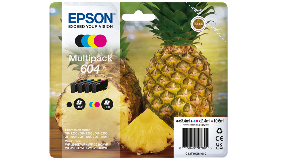 Cartouche d'encre Epson T10G64 / C13T10G64010 4 couleurs, 150 pages
