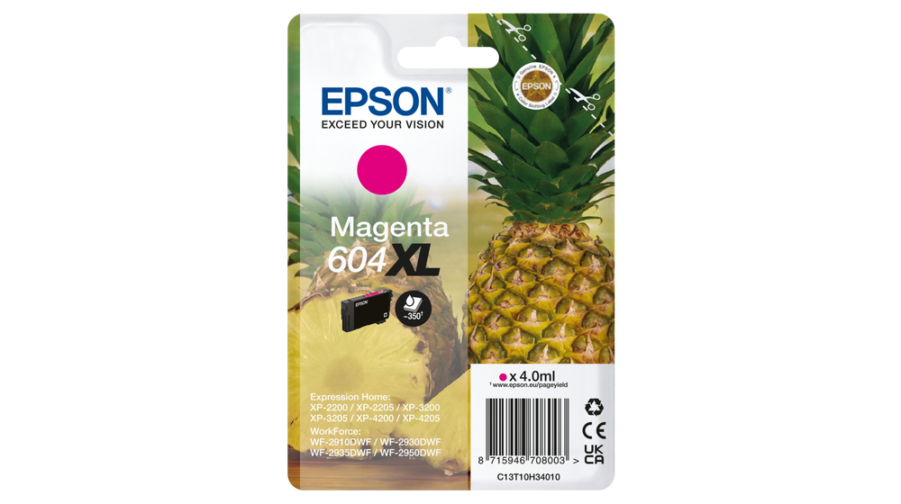 Epson 604XL / C13T10H34010 magenta XL ink cartridge, 350 pages