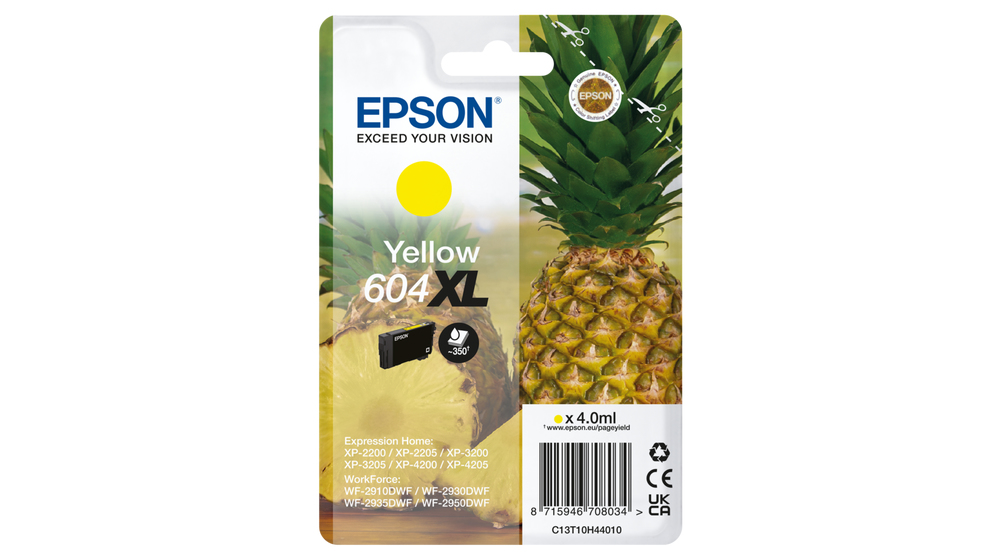 [C13T10H44010] Tintenpatrone Epson 604XL / C13T10H44010 Gelb XL, 350 Seiten